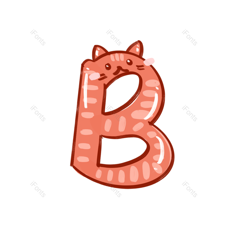 卡通图片,字母元素,英文PNG,手绘免抠素材